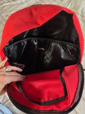 NWT Vans Red Backpack with Black Trim